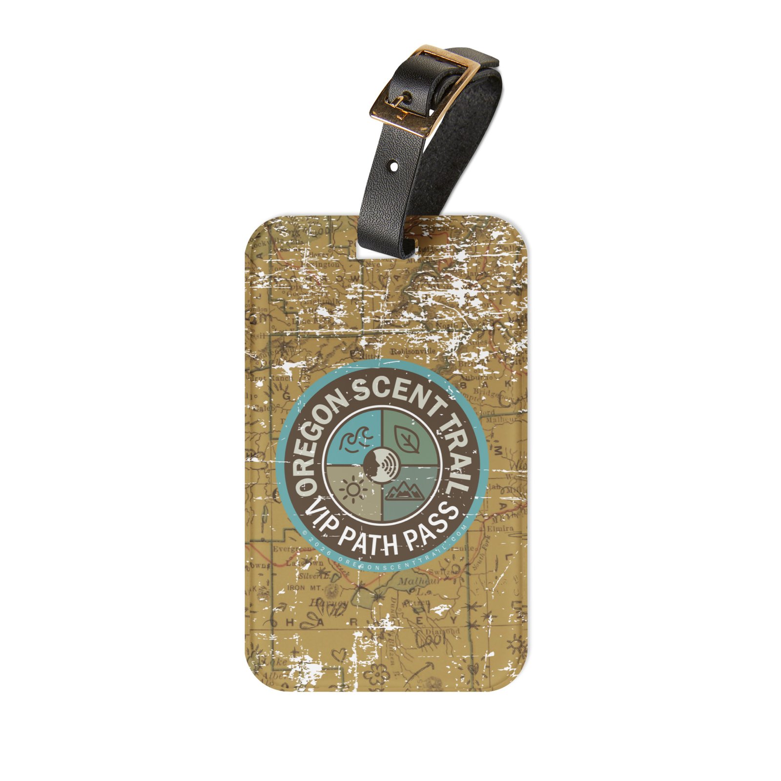 VIP Path Pass Leather Strap and Buckle Luggage Tag