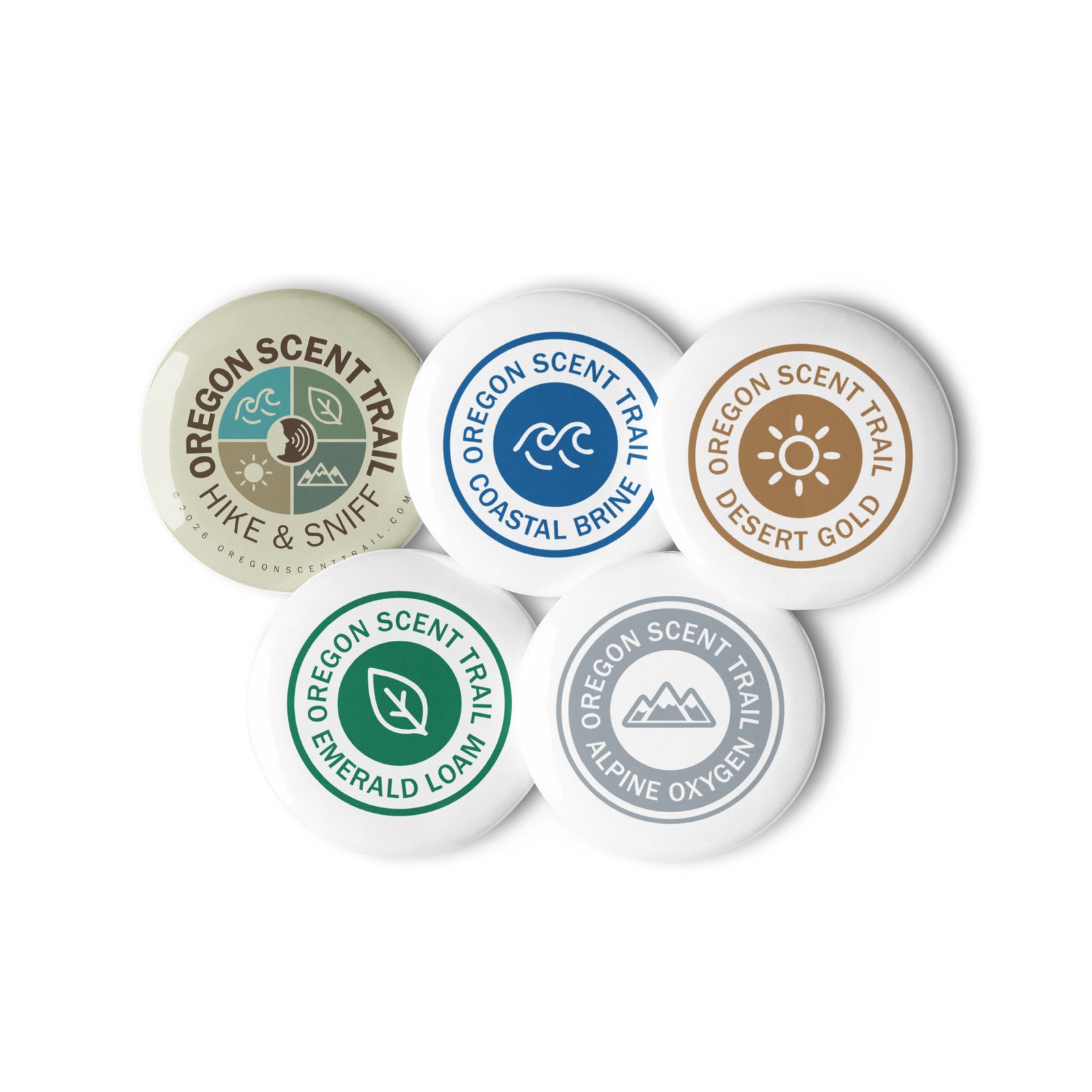 Collectable Oregon Scent Trail Pin Button Set - Image 2